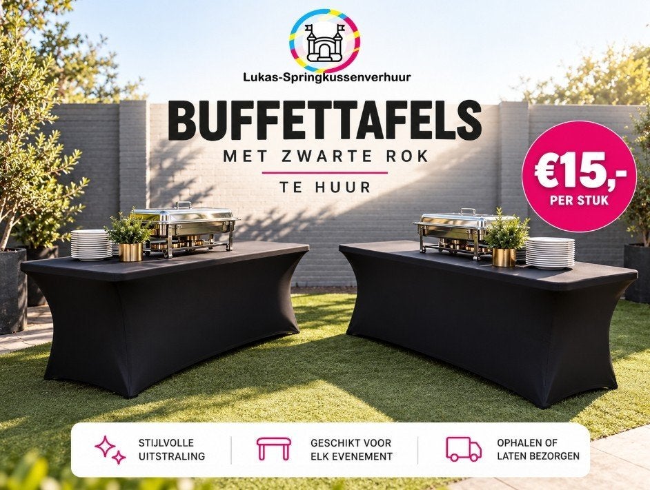 buffettafel te huur 15,-, Ophalen
