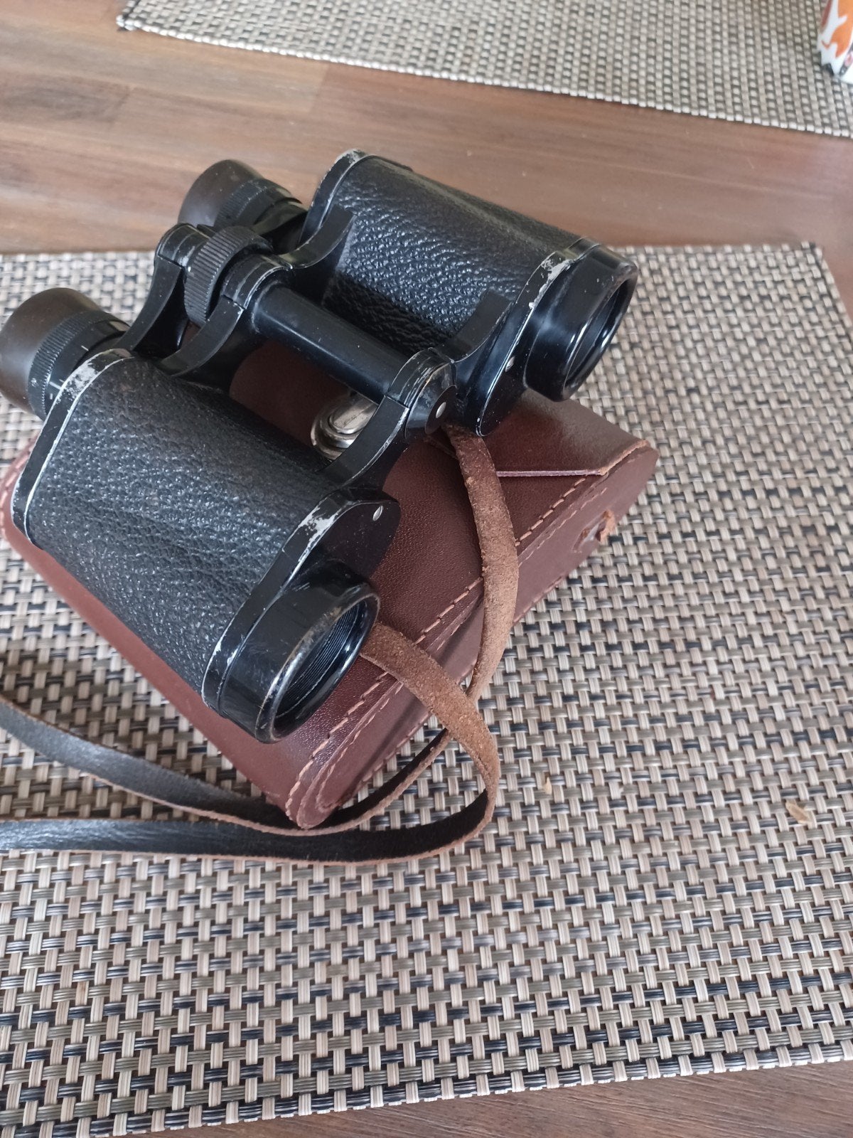 Carl Zeiss Jena Silvarem 6x30 Verrekijker met leren tas, Overige merken, Overige typen, Ophalen of Verzenden, Gebruikt