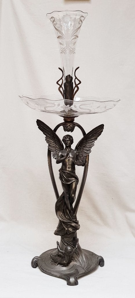 WMF - Tafelmiddenstuk - Handgeslepen glas - Orpheus-H 80 cm., Antiek en Kunst, Ophalen of Verzenden