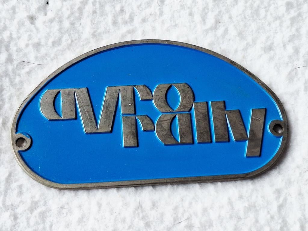 Avro Rally plaquette voor oldtimer auto, Verzamelen, Merken en Reclamevoorwerpen, Ophalen of Verzenden