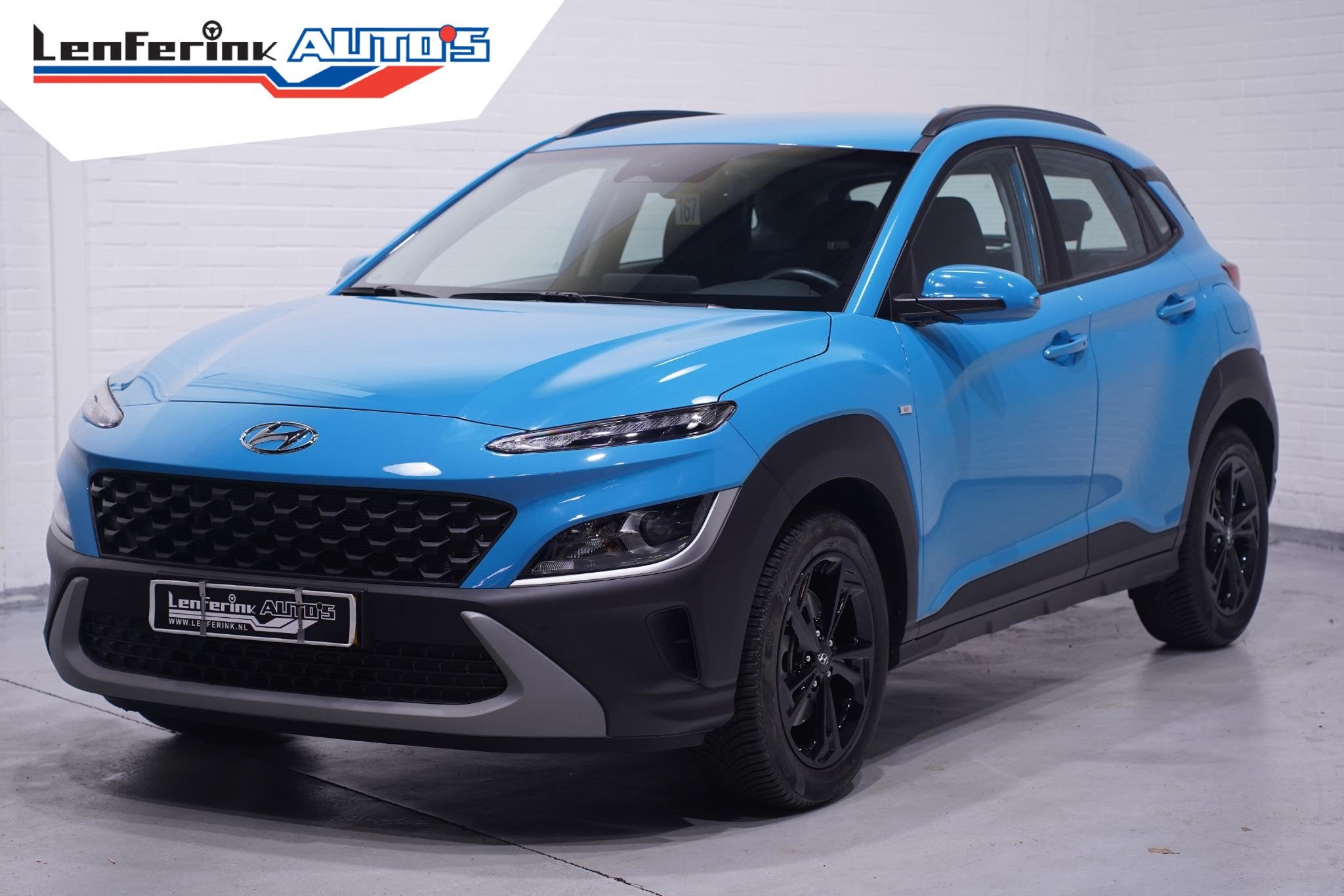 Hyundai Kona 1.0 T-GDI Comfort Smart Navi Clima Cruise PDC C, Stof, Gebruikt, Euro 6, Blauw