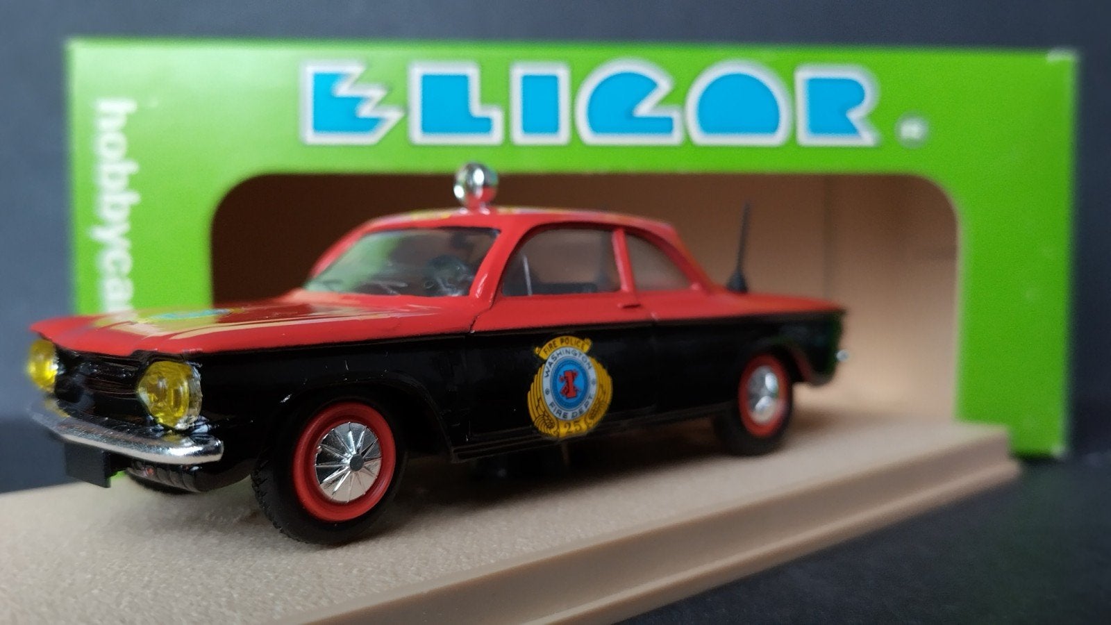 Chevrolet Corvair Fire Chief Washington 1:43 Eligor Pol, Overige merken, Auto, Verzenden, Nieuw