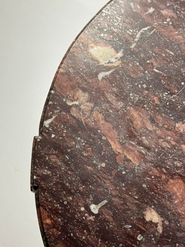 Gueridon Salon Tafel 19e eeuw rood marmer, Ophalen