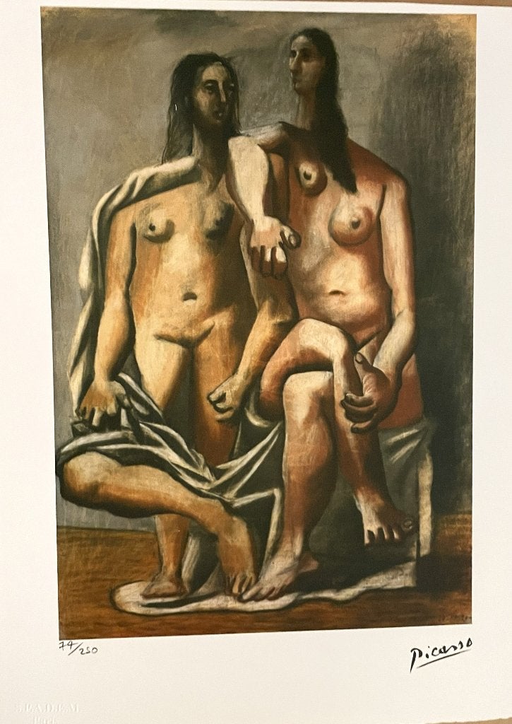 Pablo Picasso (1881-1973) - Twee Baders, Antiek en Kunst, Kunst | Litho's en Zeefdrukken, Gesigneerd in de plaat, Verzenden, Personages en Fantasiefiguren