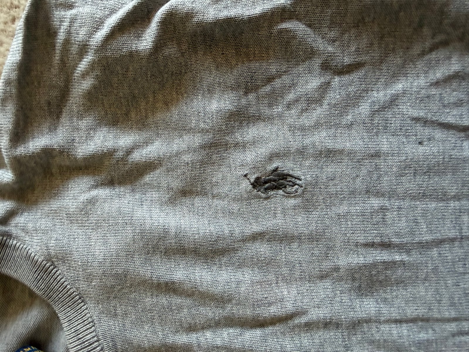 Ralph Lauren trui met gaatje bij oksel, Kleding | Dames, Truien en Vesten, Verzenden, Gedragen, Maat 38/40 (M), Grijs
