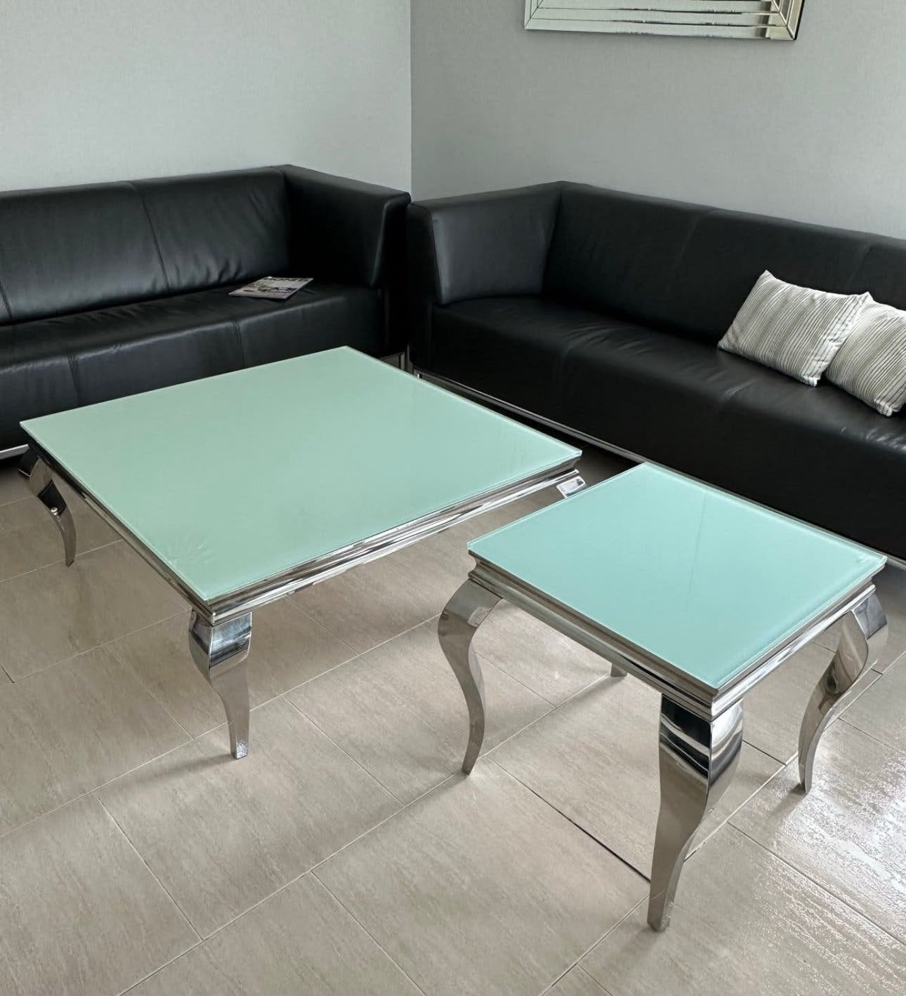 Set van 3 tafels: salontafels + gang/tv-tafel, Ophalen, Zo goed als nieuw, Rechthoekig, 50 tot 100 cm