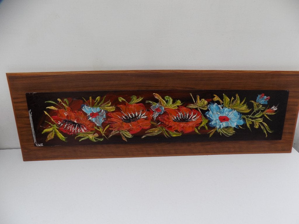Jaren 60 wanddecoratie schilderij vintage retro, Ophalen, Gebruikt