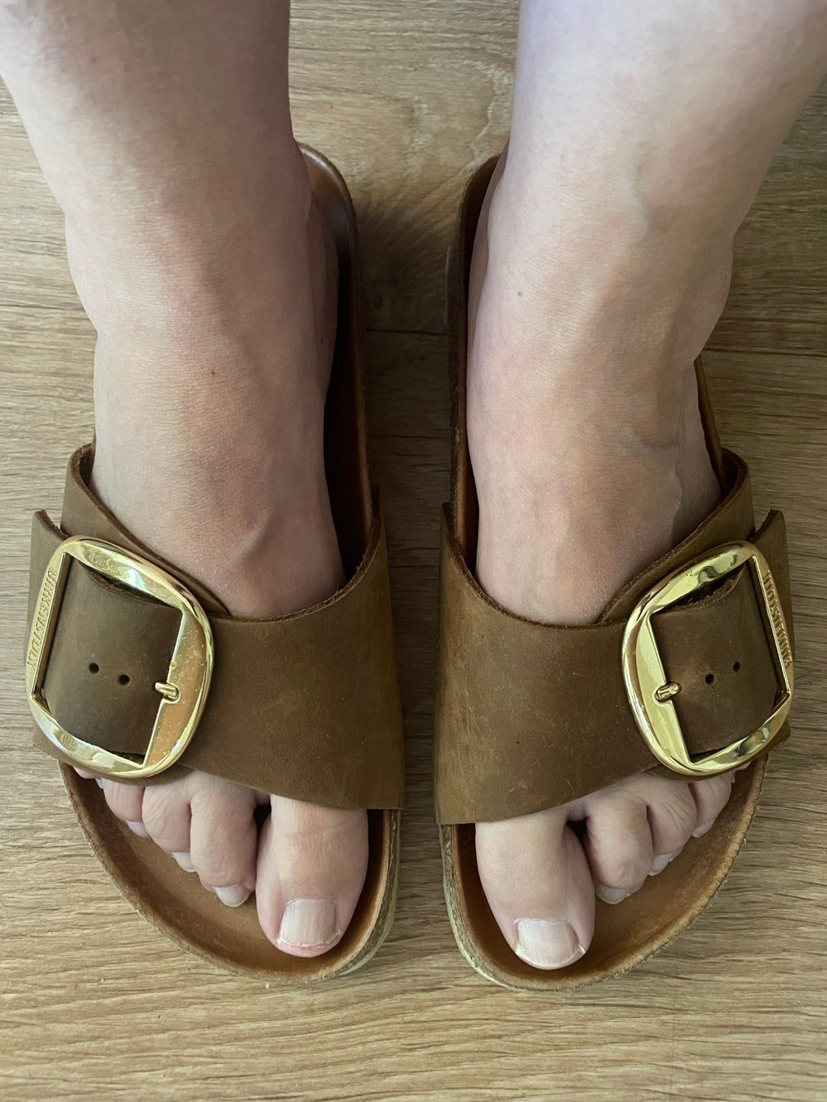 prachtige Birkenstock sandalen,hoogwaardig kalfsleer mt 39., Ophalen of Verzenden, Gedragen, Bruin, Sandalen of Muiltjes