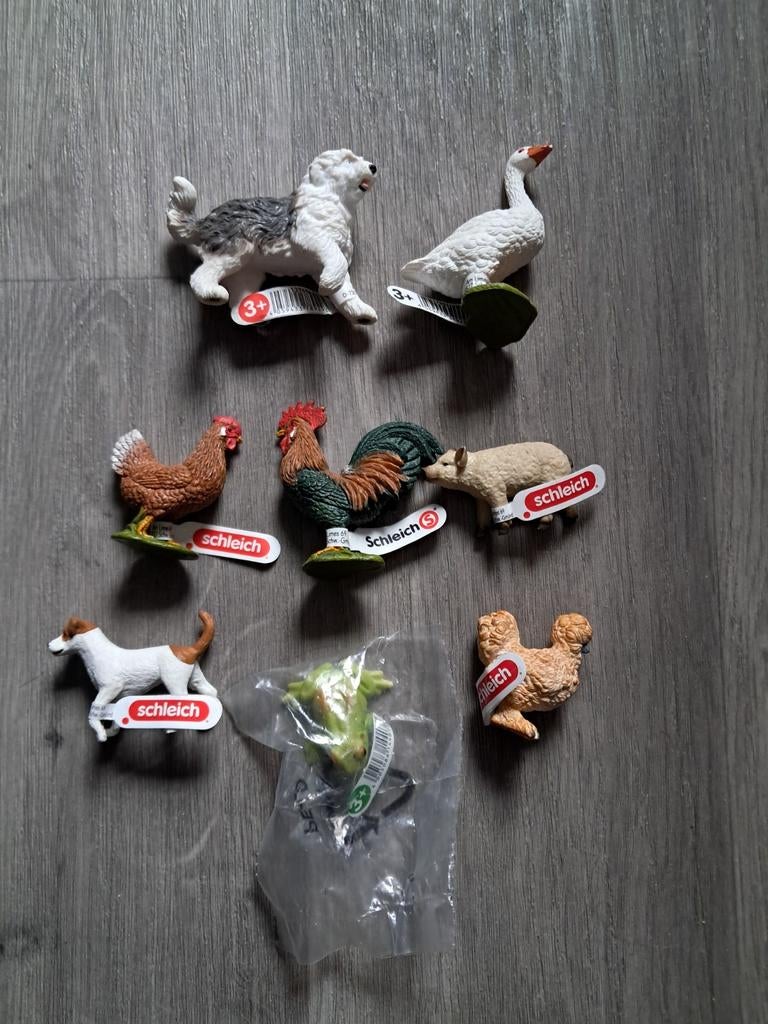 8 nieuwe Schleich Dieren, Ophalen of Verzenden, Nieuw