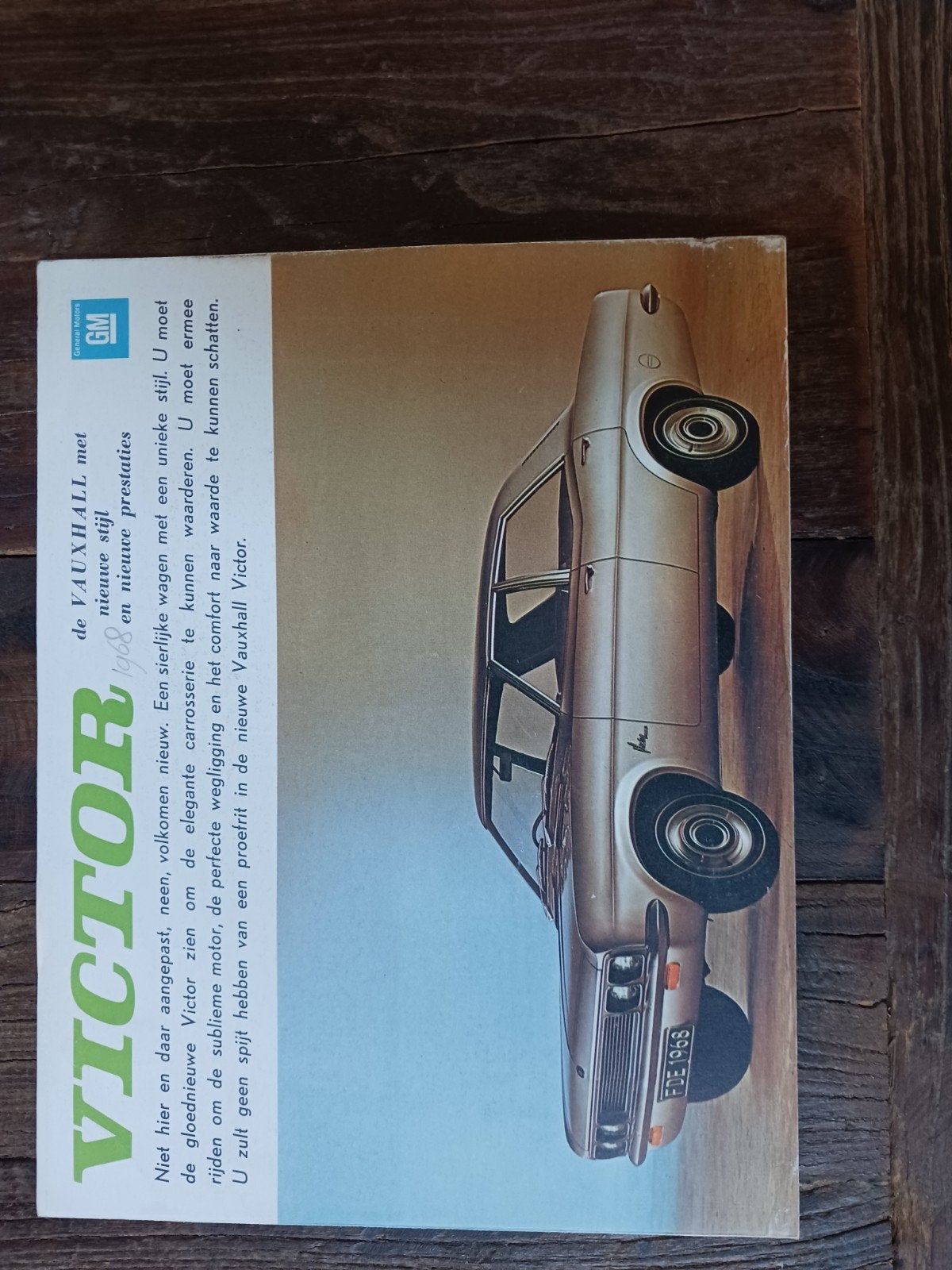 Vauxhall Victor folder +/- 1968, Ophalen of Verzenden, Gelezen, Overige merken