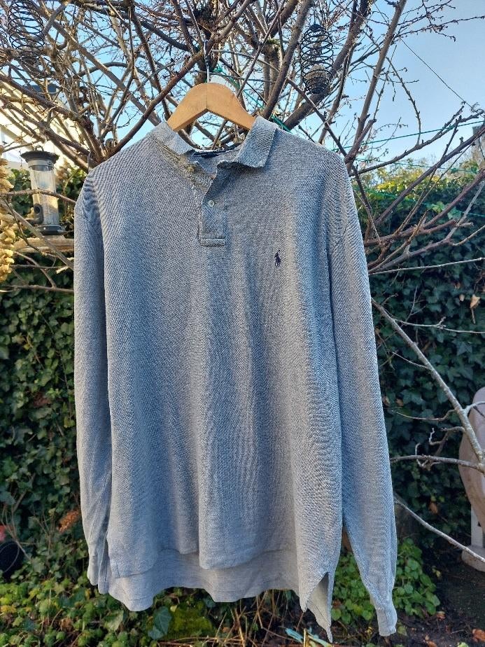 Zgan: Polo by Ralph Lauren, grijs maat L, Maat 52/54 (L), Ralph Lauren, Ophalen of Verzenden, Zo goed als nieuw