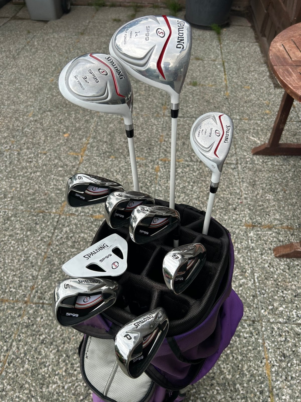 Compleet set Spalding golf cluds (L,flex) met Ping Tas, Ophalen, Zo goed als nieuw, Set, Overige merken