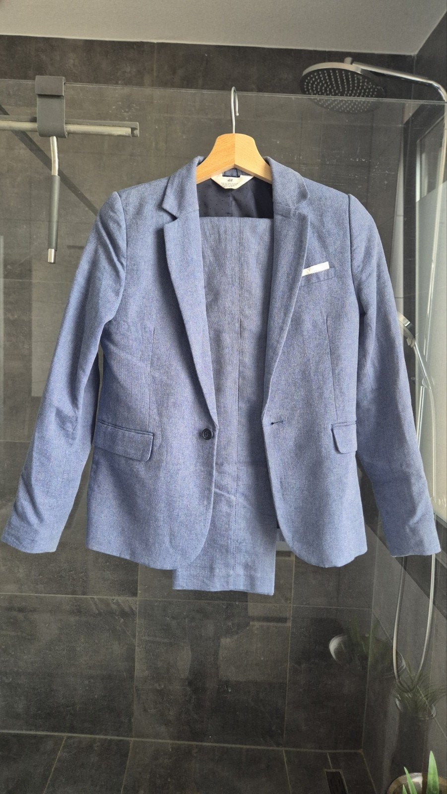 H&M jongenspak kostuum maat 146, Kinderen en Baby's, Kinderkleding | Maat 146, Ophalen, H&M, Zo goed als nieuw, Setje