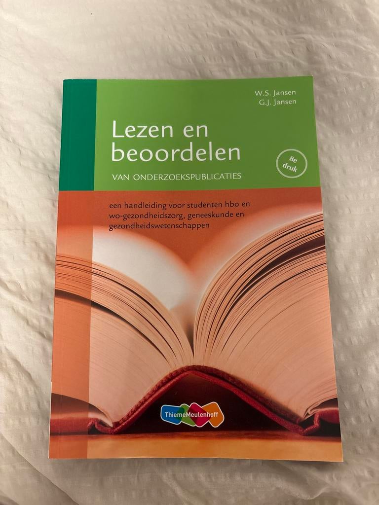 Lezen en beoordelen van onderzoekspublicaties - 8e druk, Boeken, Studieboeken en Cursussen, Ophalen of Verzenden, Beta, Zo goed als nieuw