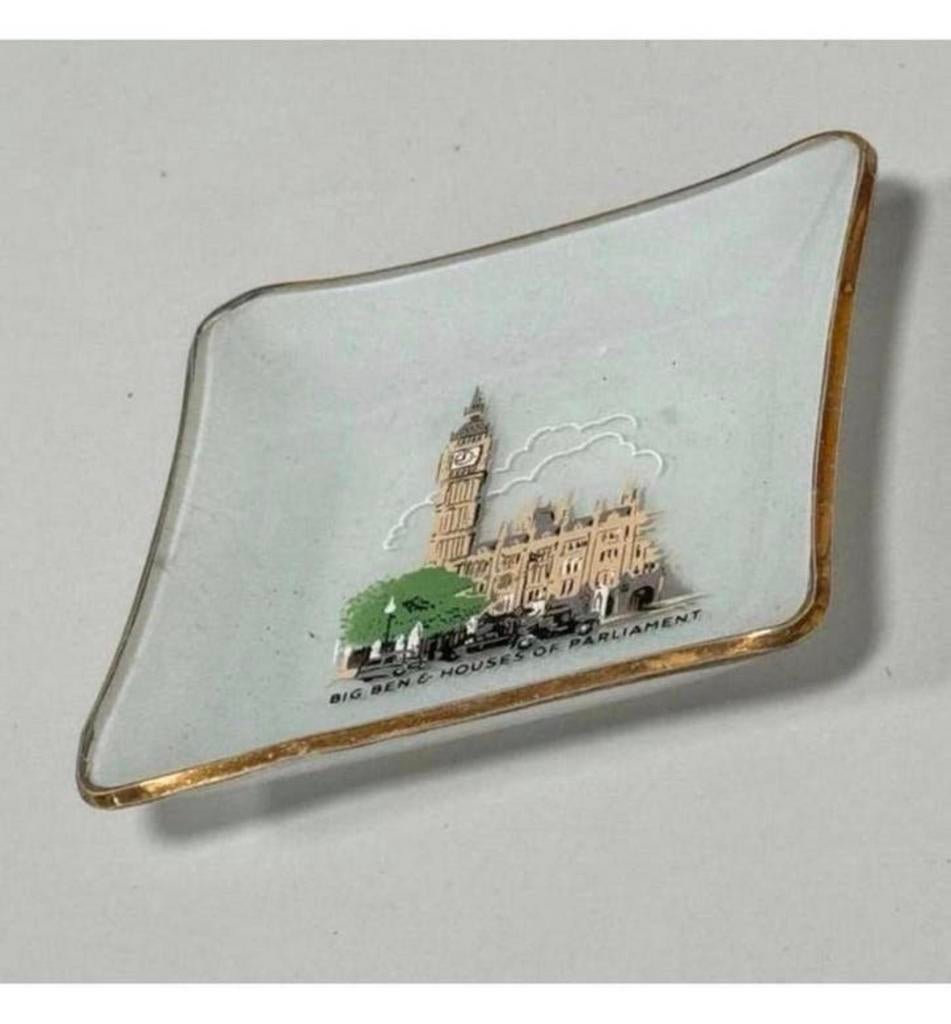 Vintage souvenir schaal Big Ben Houses of Parliament Londen, Ophalen of Verzenden