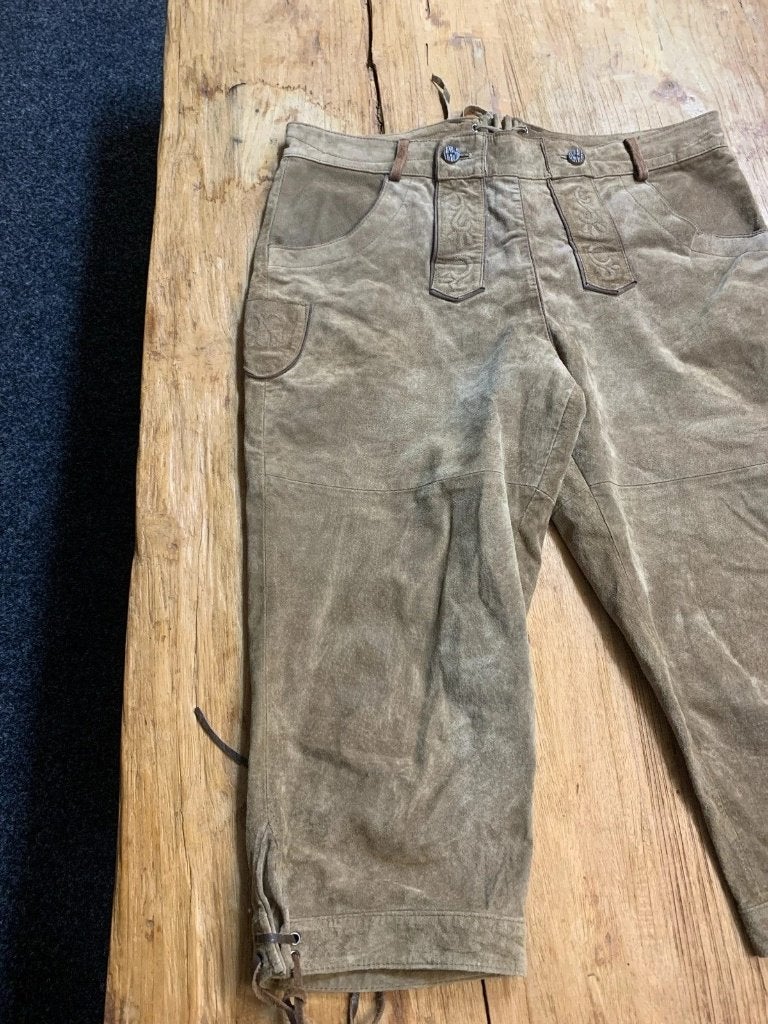 Heren originele Lederhosen/kniebroek, Kleding | Heren, Bruin, Djt@dejuistetoon.eu, Overige maten, Ophalen of Verzenden