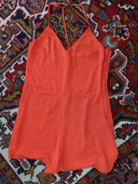 Oranje korte jumpsuit maat 38 M H&M, Kleding | Dames, Maat 38/40 (M), H&M, Oranje, Ophalen of Verzenden