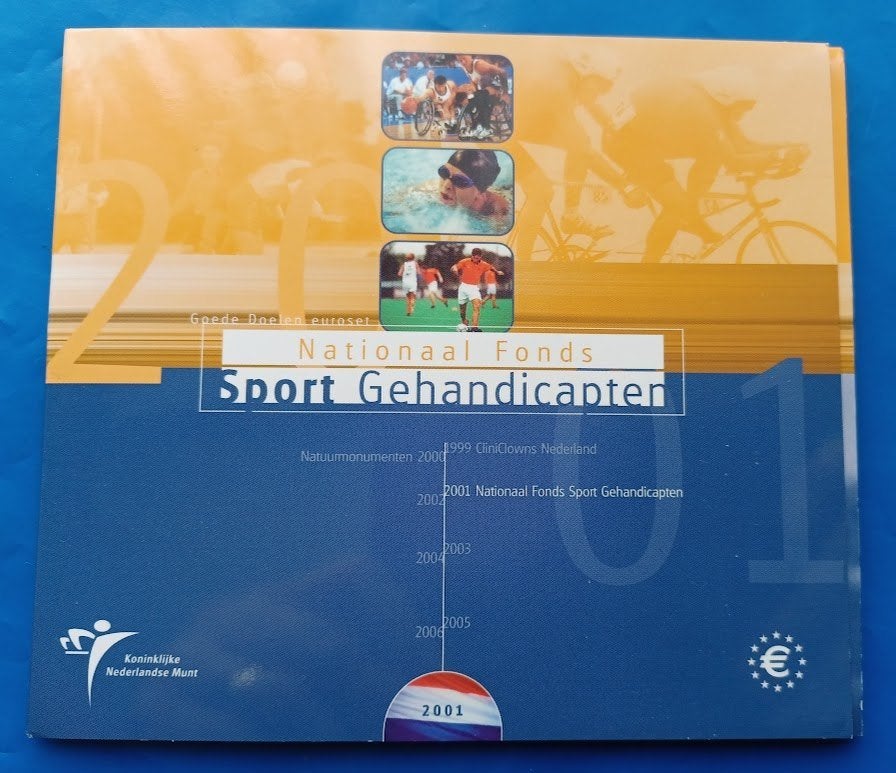 BU Goede Doelenset 2001 - Nat. Fonds Sport Gehandicapten, Verzenden, Koningin Beatrix, Euro's, Setje