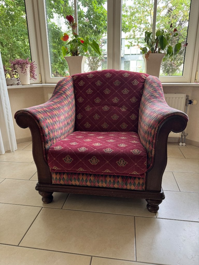 gratis af te halen: 2x 2,5 zit bank en fauteuil, Ophalen, Gebruikt, 75 tot 100 cm, 200 tot 250 cm