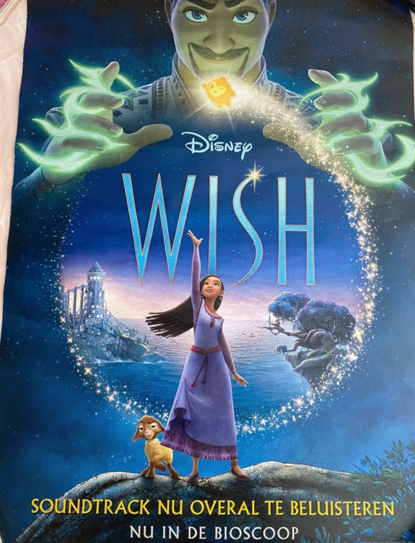 Wish poster Disney, Ophalen of Verzenden, Gebruikt, A1 t/m A3, Film en Tv