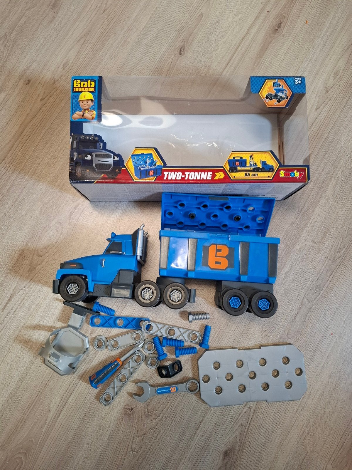 Smoby Bob de Bouwer Two-Tonne Truck met Gereedschap, Ophalen, Zo goed als nieuw