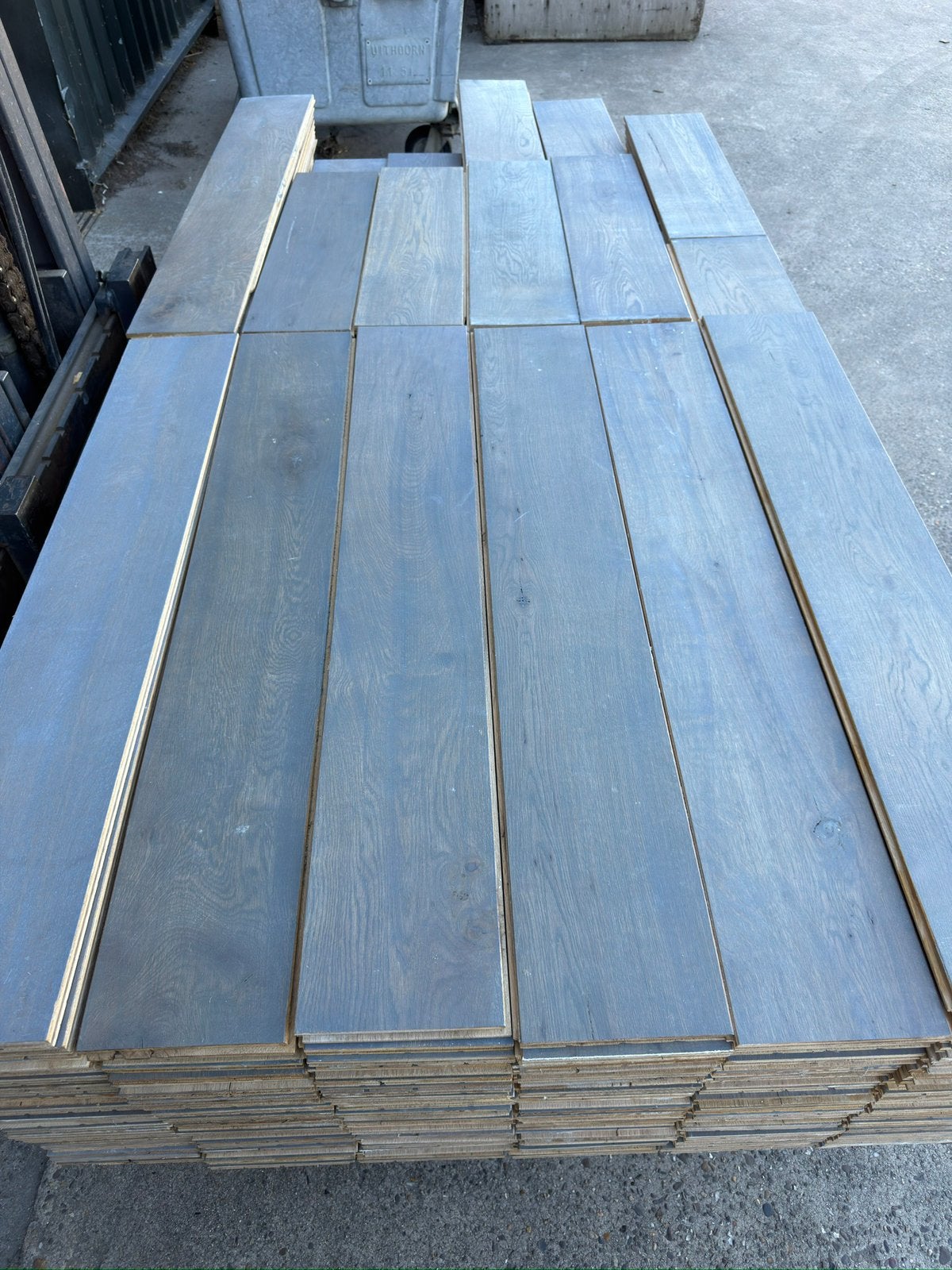 Eiken vloer 58 m2 massieve vloerdelen 18 cm breed 1,7 cm dik, Ophalen, Gebruikt, Vloerdelen of -planken, 10 m² of meer