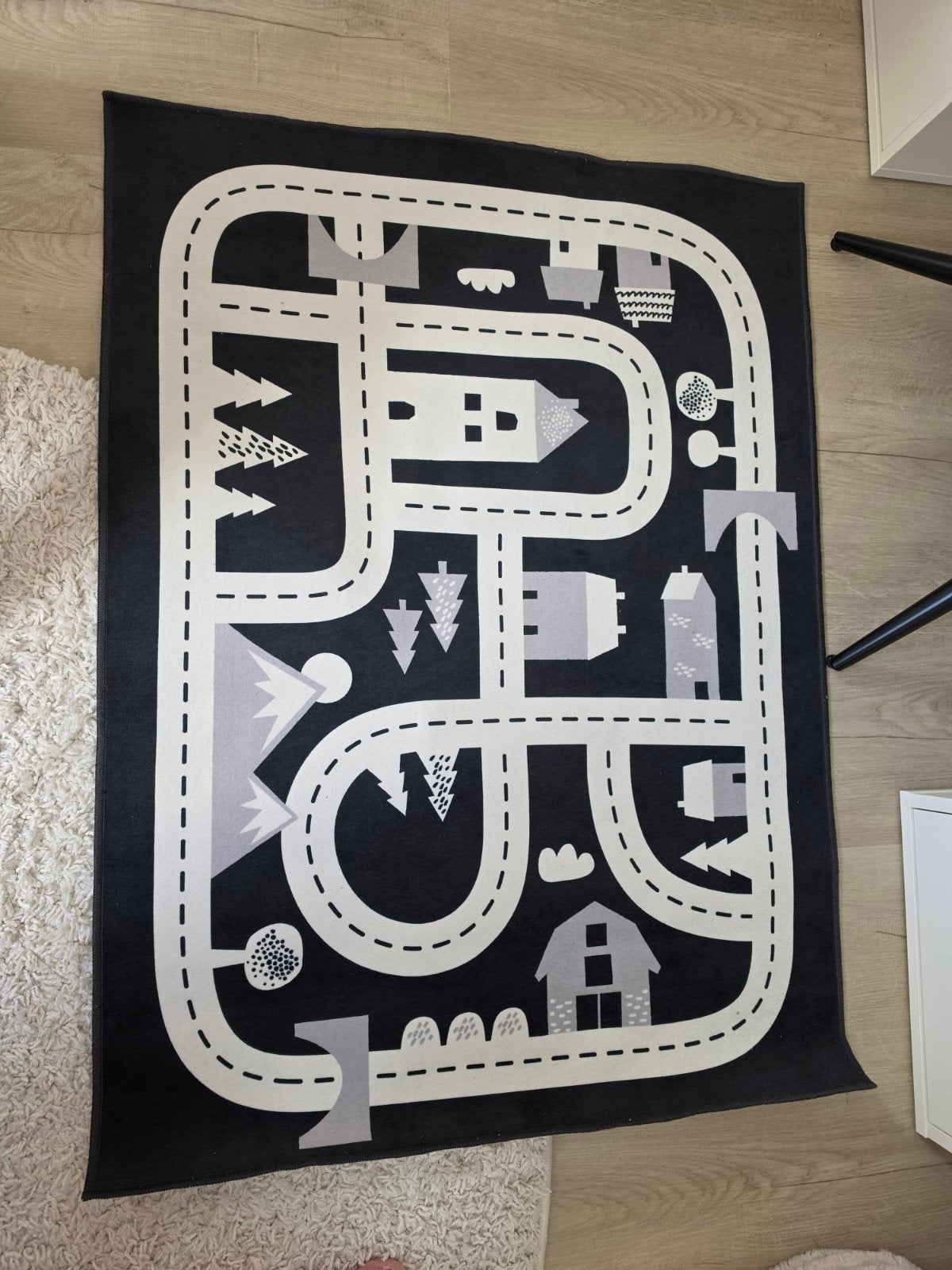 Speelkleed met wegen en huisjes - Zwart/Wit, Ophalen, Zo goed als nieuw