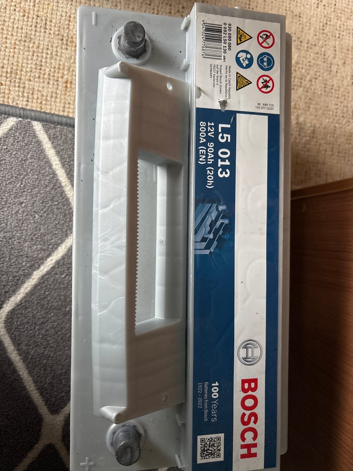 Bosch L5 013 12V 90Ah accu voor camper/caravan, Ophalen, Zo goed als nieuw