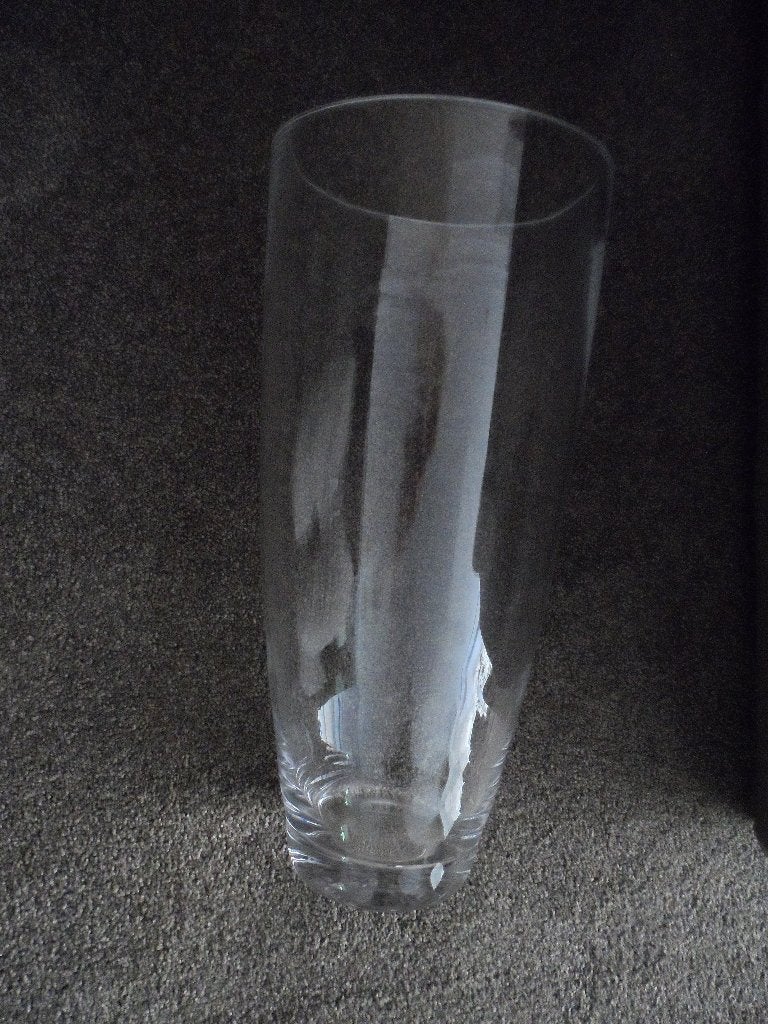 Grote zware vaas nieuw niet gebruikt  dikke bodem, Transparant, Nieuw, Glas, Ophalen