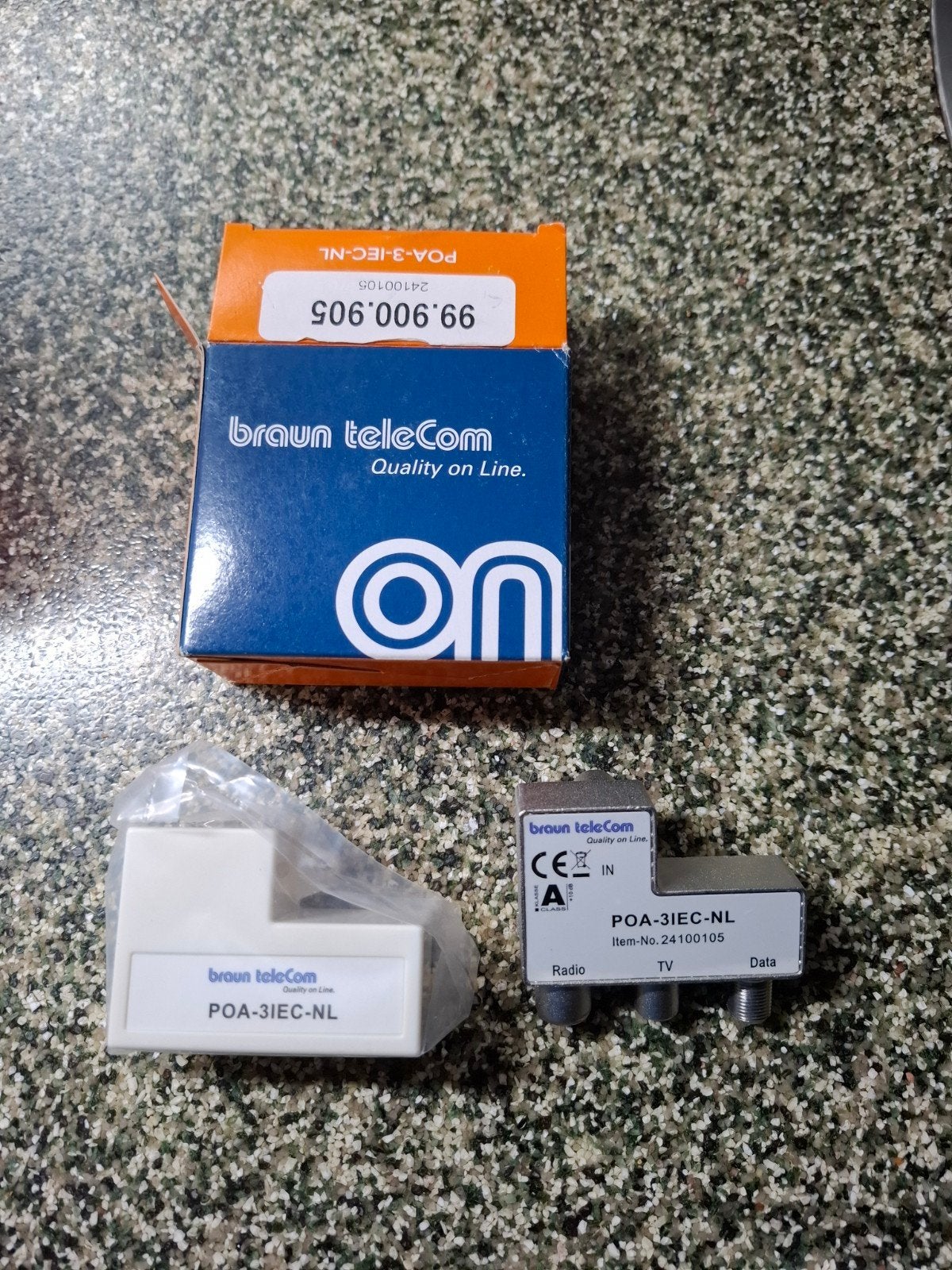 braun telecom tv splitter, Nieuw