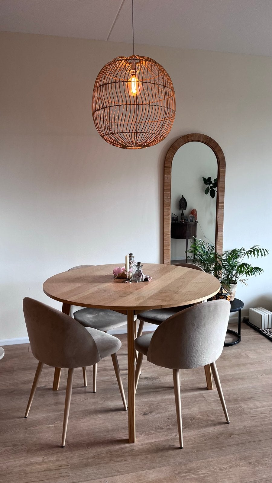Rotan plafondlamp Sklum, Huis en Inrichting, Ophalen, Gebruikt, Natuurlijk materiaal