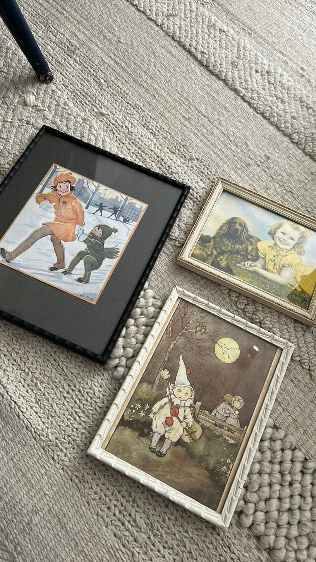 3 oude prenten in lijst Midderigh-Bokhorst Langeler, Antiek en Kunst, Ophalen of Verzenden