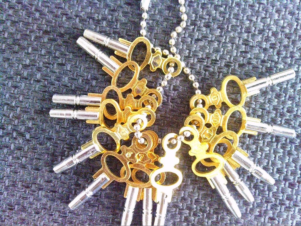 COMPLETE SET ZAKHORLOGE SLEUTELS, Overige merken, Zakhorloge, Staal, 1960 of later