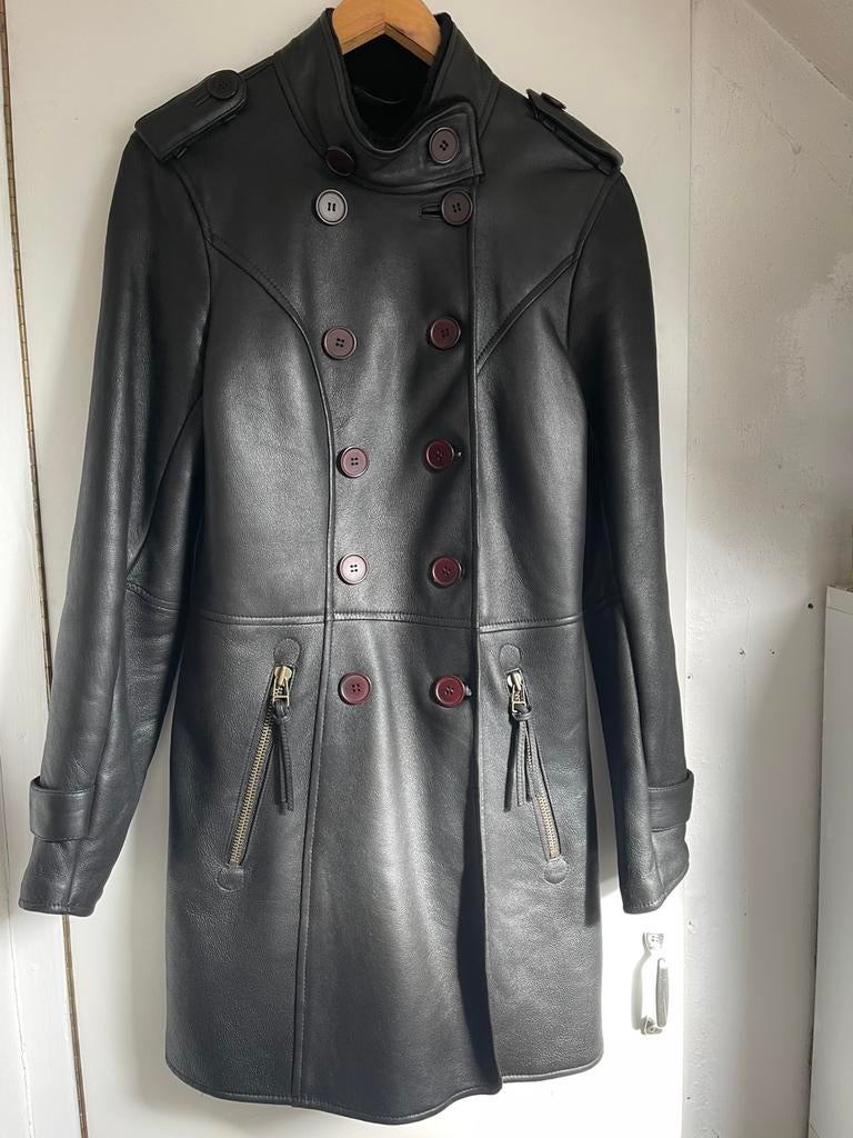 Mc Gregor leren jas 36/38, Kleding | Dames, Jassen | Winter, Ophalen of Verzenden, Zo goed als nieuw, Maat 36 (S), Zwart