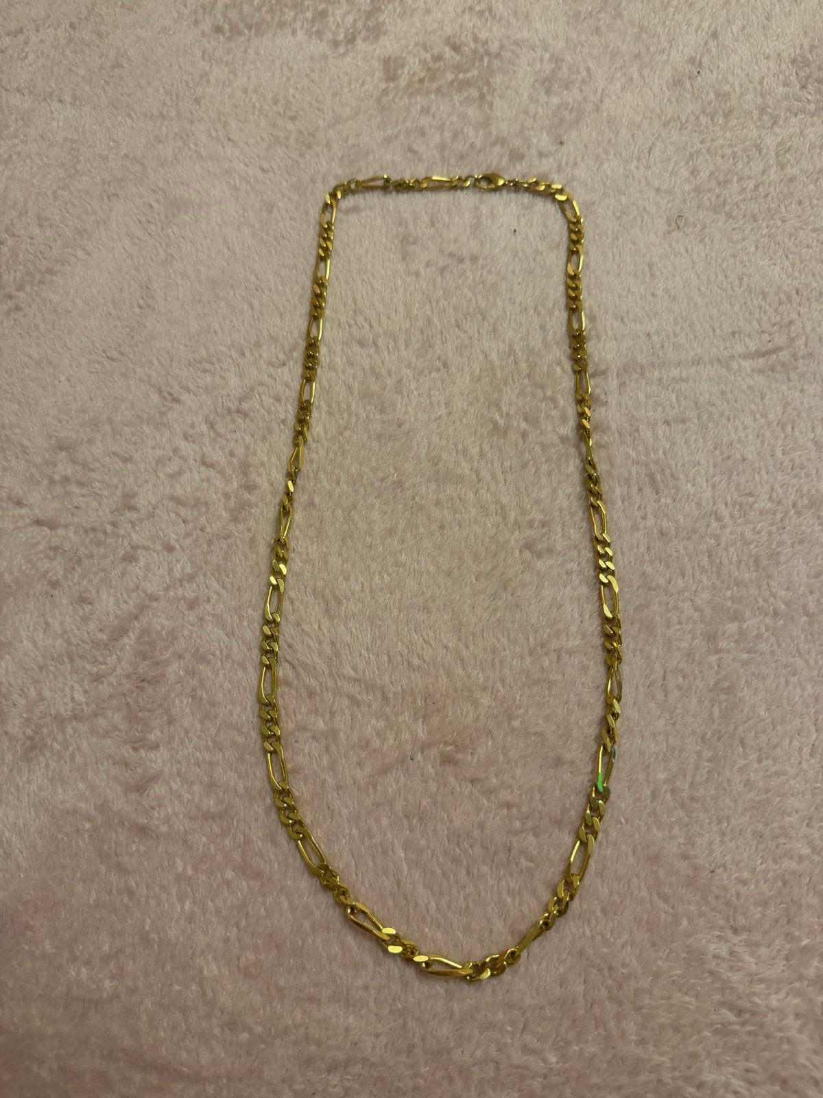 Double Gouden Figaro ketting, Ophalen of Verzenden, Zo goed als nieuw, Goud