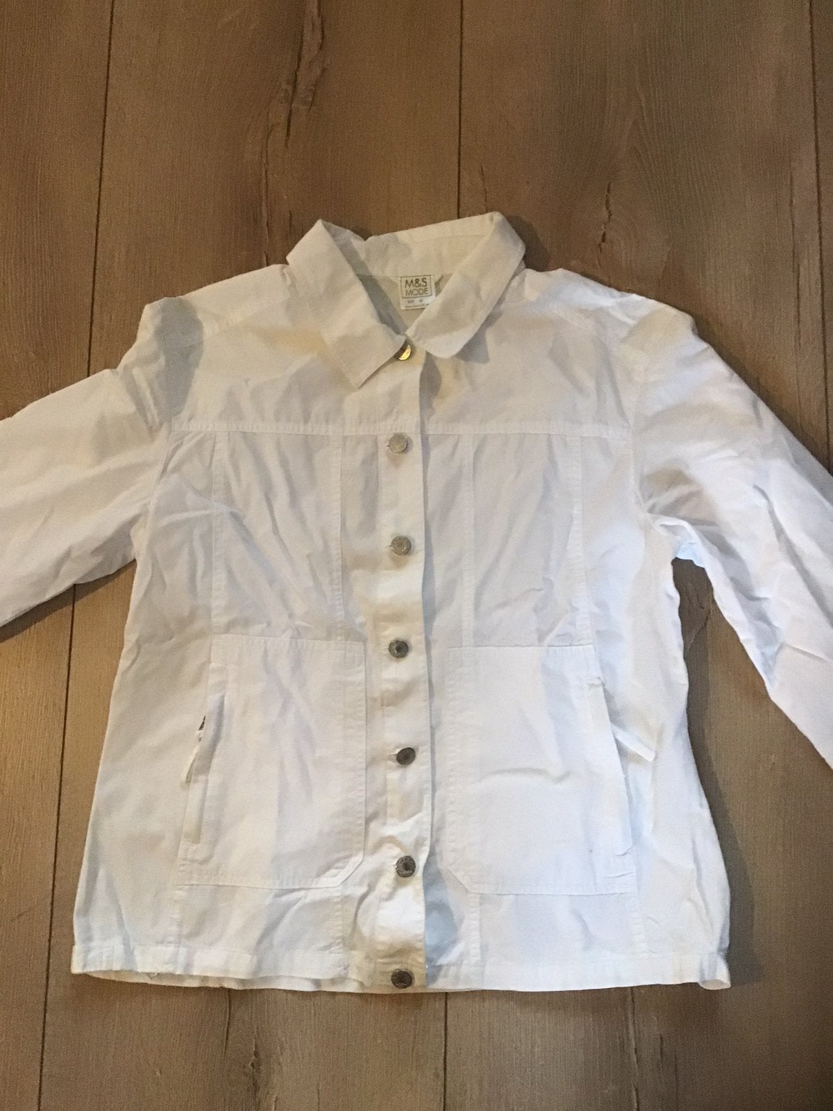 Jasje wit 42 M&S mode, Ophalen of Verzenden, Zo goed als nieuw, Maat 42/44 (L), Wit