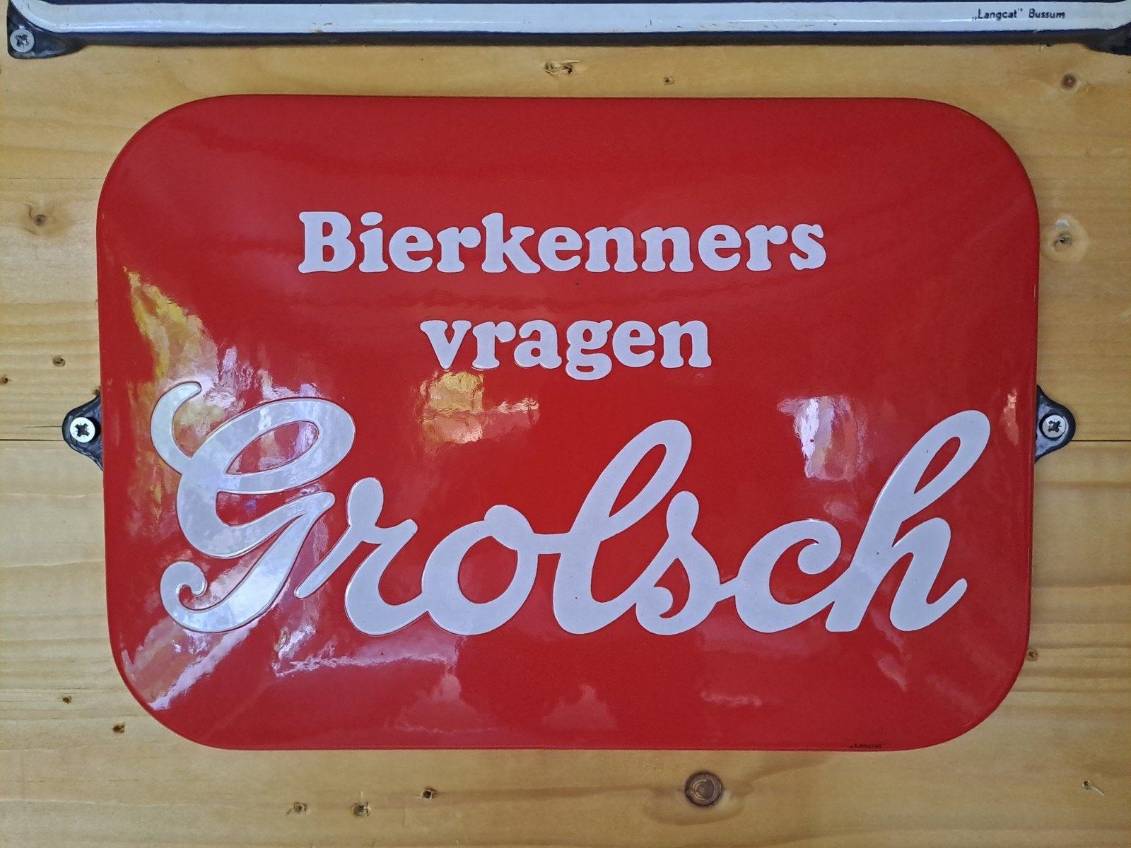 Emaille bord Grolsch, Ophalen of Verzenden, Reclamebord
