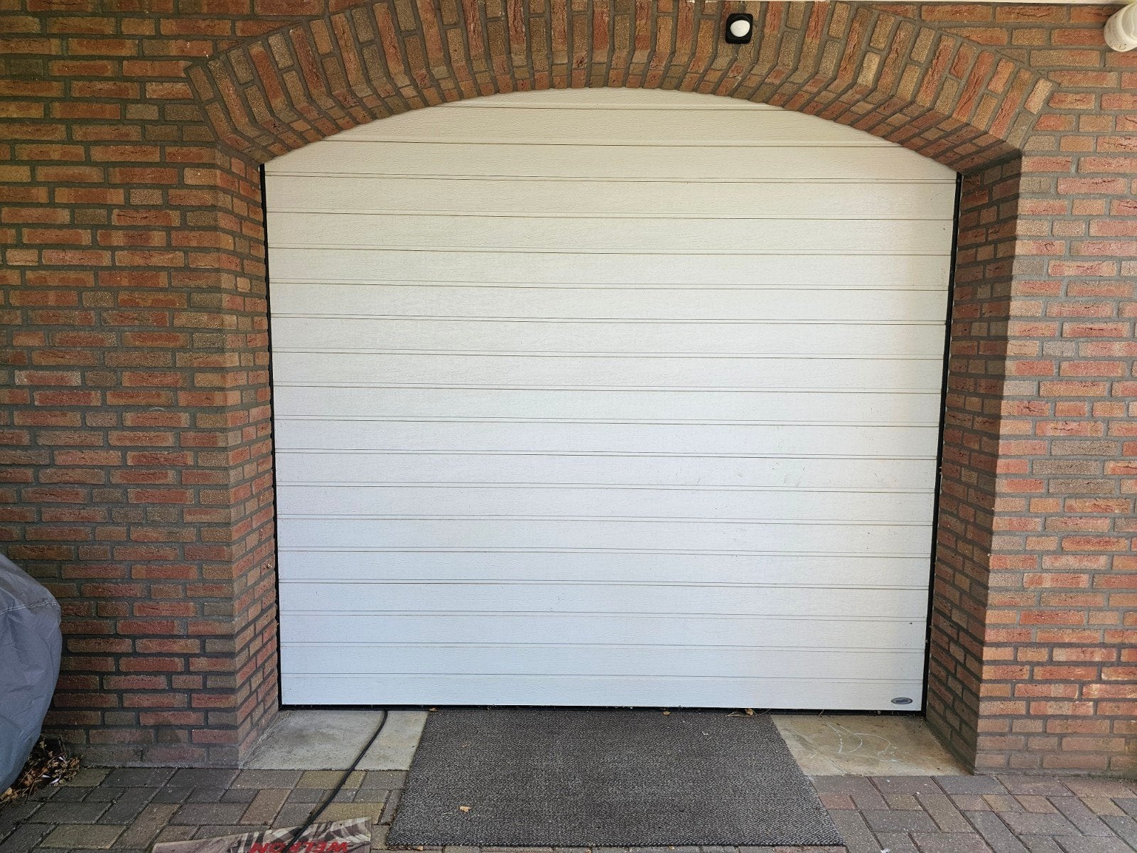 Garagedeur Novoferm ISO20 met Novoport aandrijving, Ophalen, Gebruikt, 120 cm of meer, Garagedeur