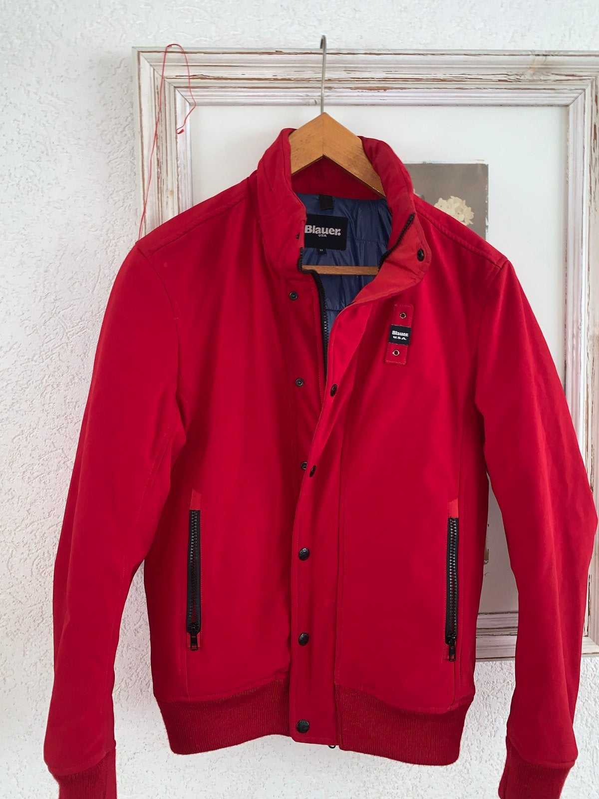 Blauer USA Heren Jas Rood Maat M - Zo goed als nieuw, Ophalen of Verzenden, Zo goed als nieuw, Maat 48/50 (M), Rood