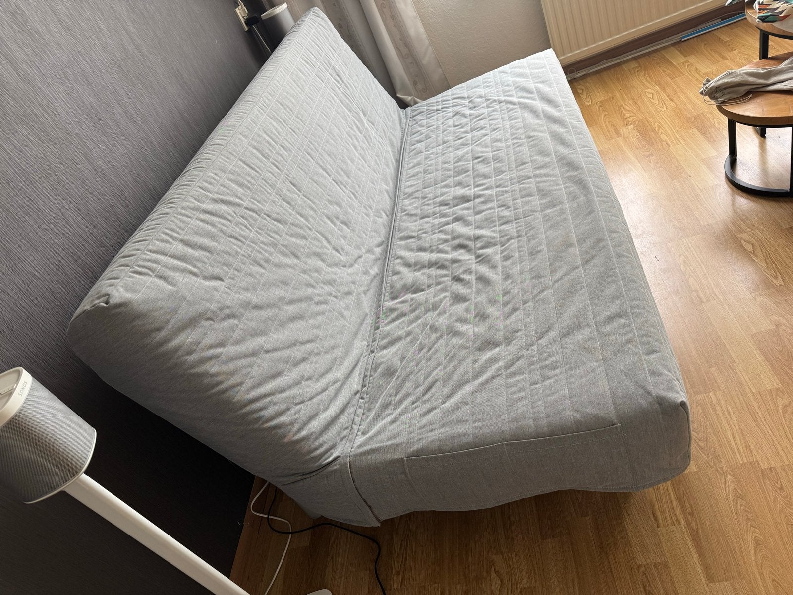 IKEA Beddinge slaapbank - Grijs, Ophalen, Gebruikt, Tweepersoons, 140 cm