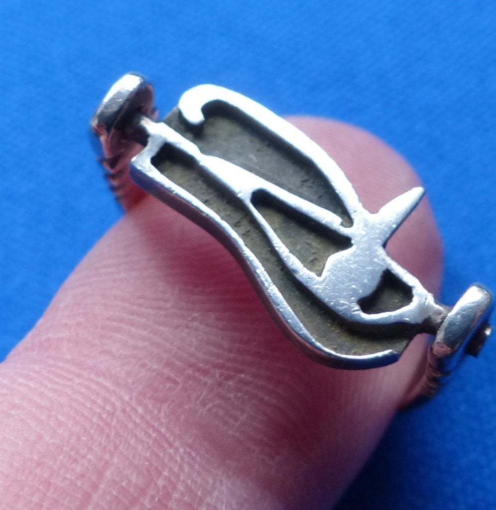 Zilveren ring met Oog van Horus (Oedjat oog), Sieraden, Tassen en Uiterlijk, Ophalen of Verzenden, Zilver, Zilver, Dame of Heer