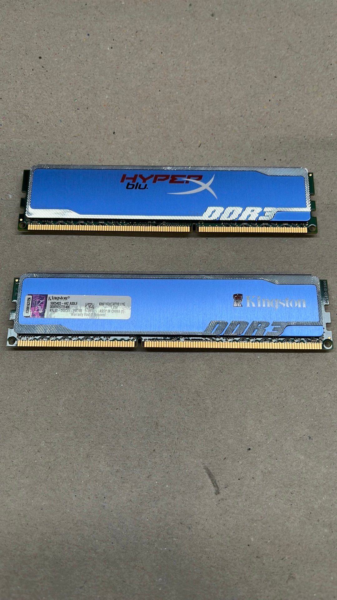 2x 4GB DDR3-1600 CL9 Desktop RAM Geheugen, Kingston, DDR3, Ophalen of Verzenden, Zo goed als nieuw