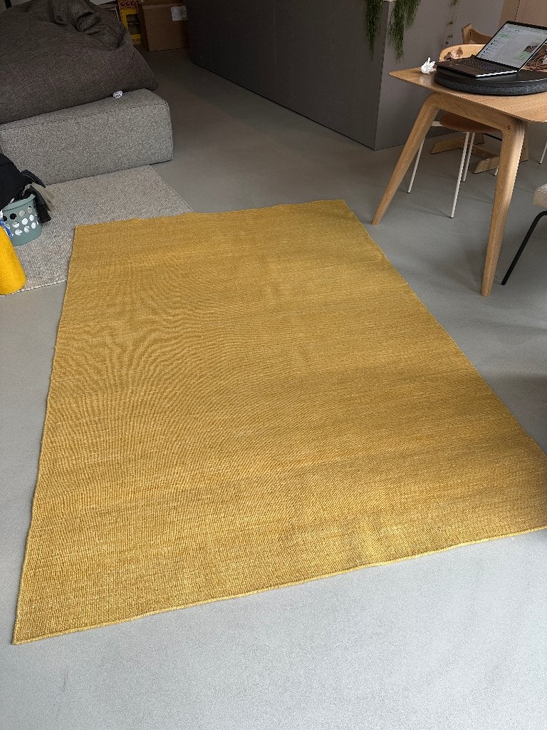 Kleed van Rugvista in 160 x 230 in geel z.g.a.n., Ophalen, Geel, 150 tot 200 cm, 200 cm of meer