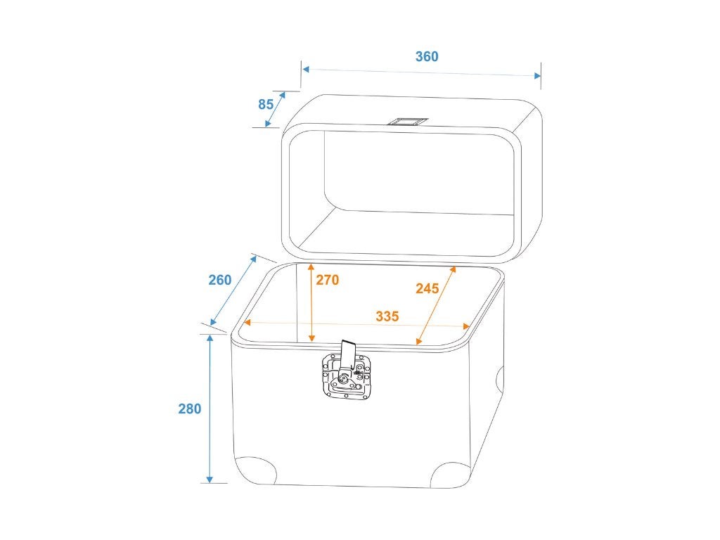 ROADINGER Record Case ALU 75/25 rounded bk, ., Nieuw, ., Flightcase