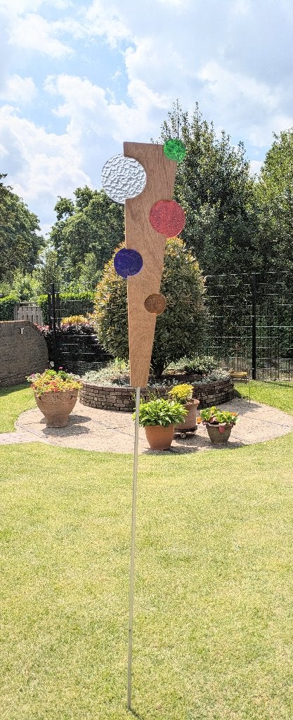 tuin ornament van hout, aluminium en glas, Tuin en Terras, Tuinstekers, Ophalen, Nieuw