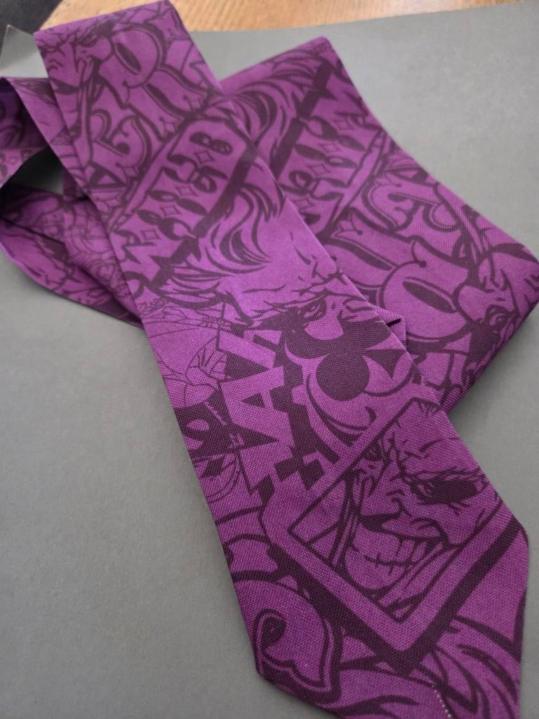 batman the joker stropdas, Verzenden, Gedragen, Paars, Met patroon
