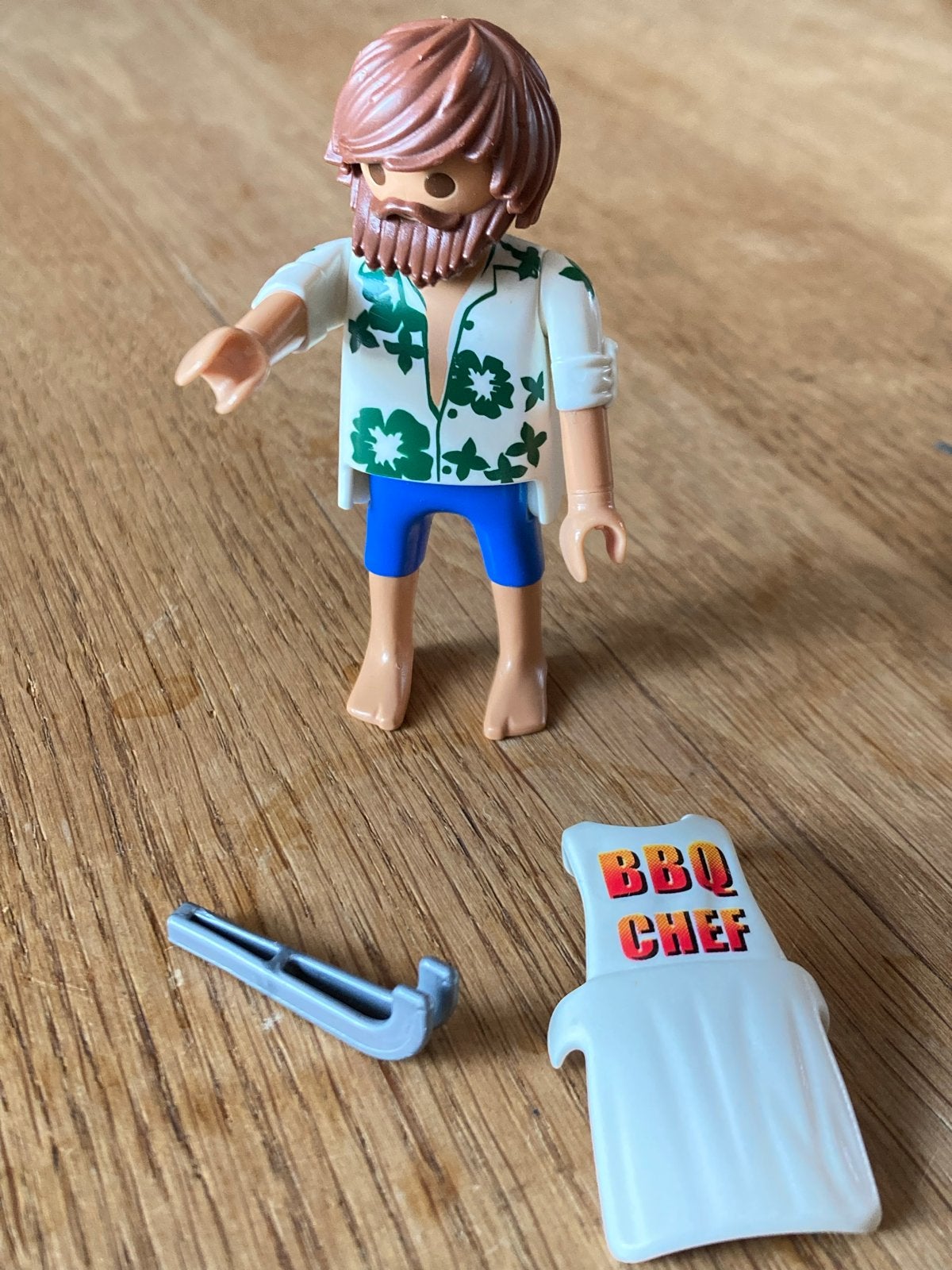 Playmobil The Movie Del (70069) met BBQ schort en tang, Gebruikt, Complete set, Ophalen of Verzenden, Figuren