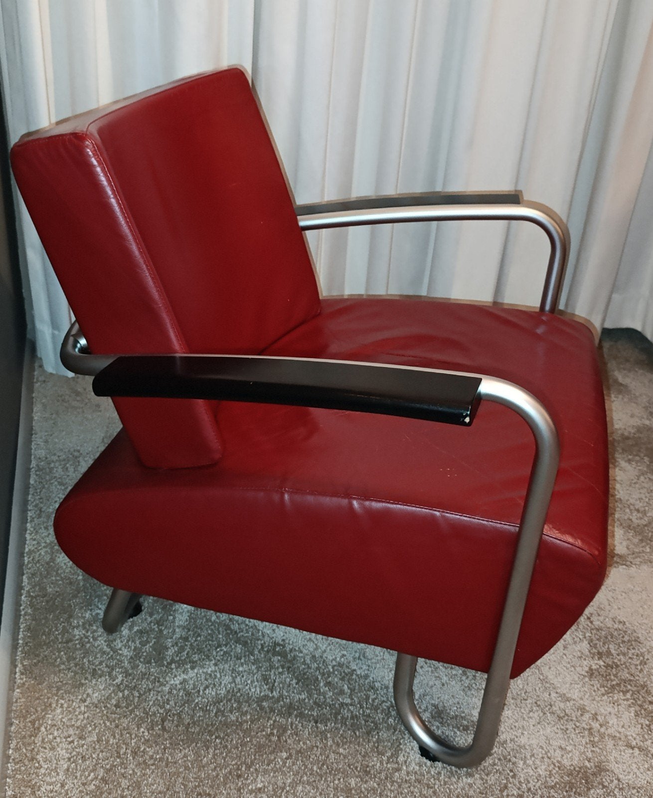 Young lounge chair by Gerard Vollenbrock for Gelderland 1980, Ophalen, Design, 50 tot 75 cm, Leer
