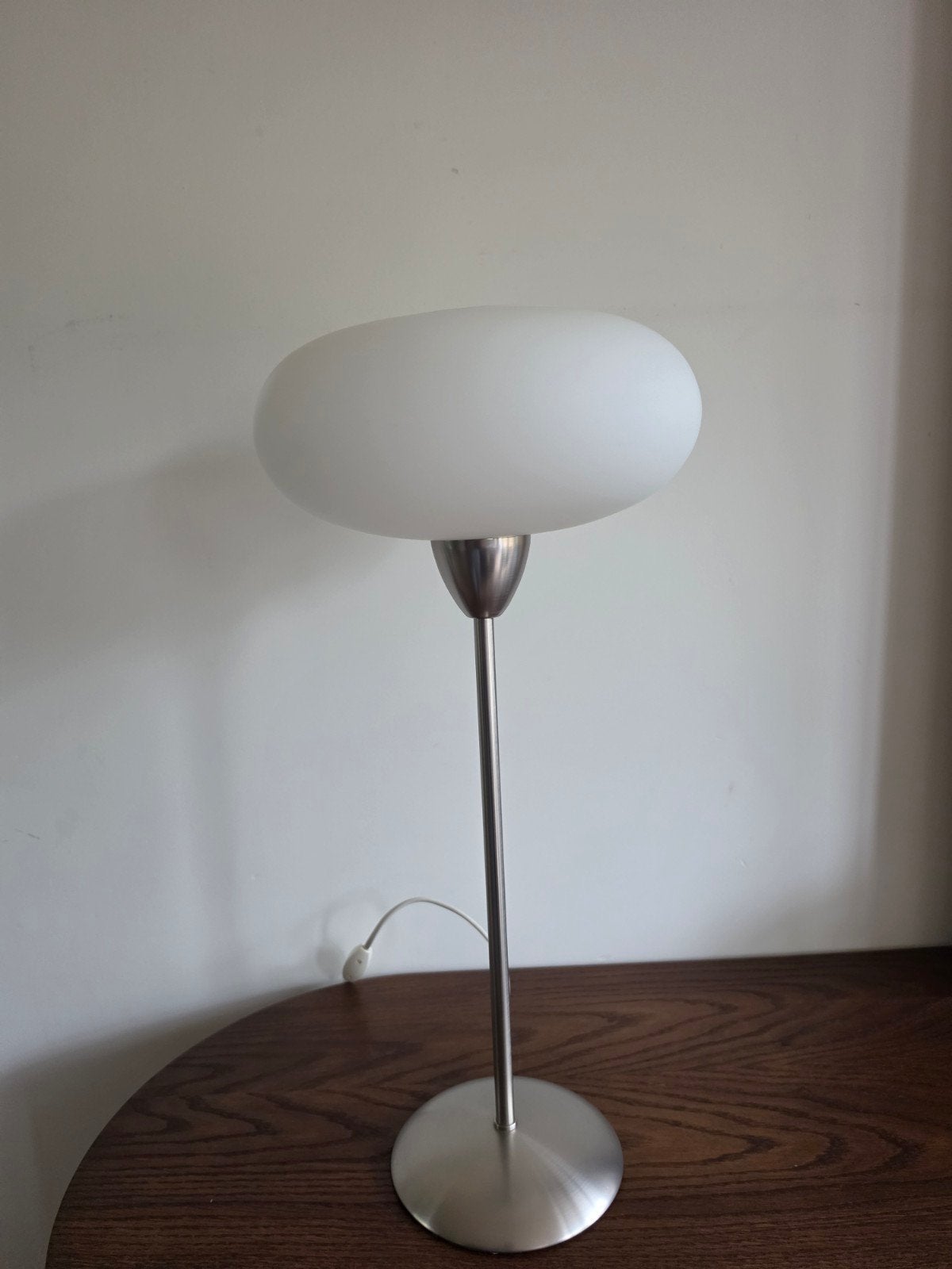IKEA Trettiotre tafellamp opaline glas jaren 90 vintage, Vintage, Wit, Ophalen of Verzenden, Glas