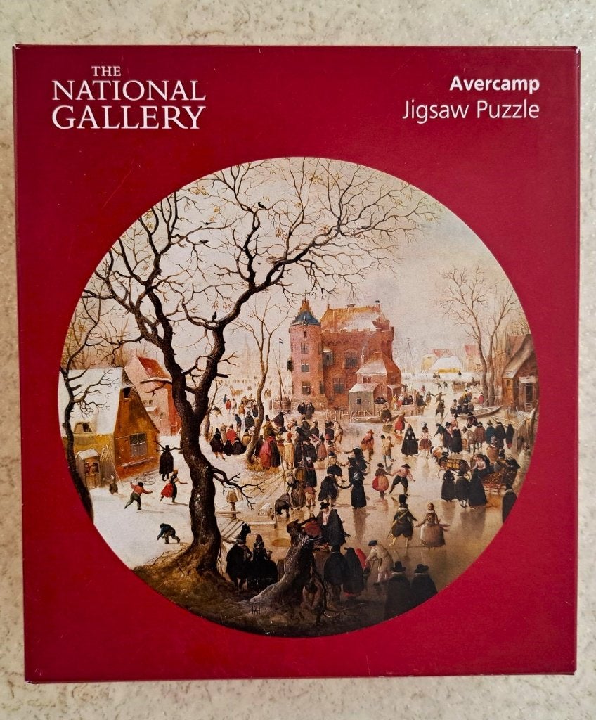 Puzzel National Gallery Avercamp 400 stukjes, Ophalen of Verzenden, Minder dan 500 stukjes, Zo goed als nieuw, Legpuzzel